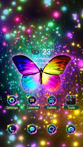 Android application Rainbow Butterfly - Wallpaper screenshort