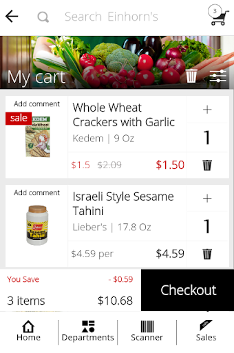 Screenshot of Einhorn's Supermarket