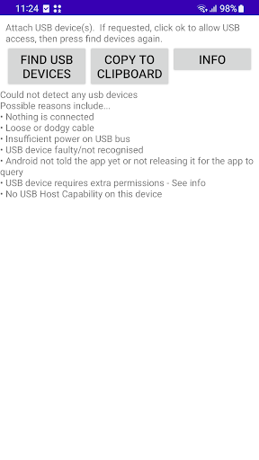 Screenshot of USB Host Test