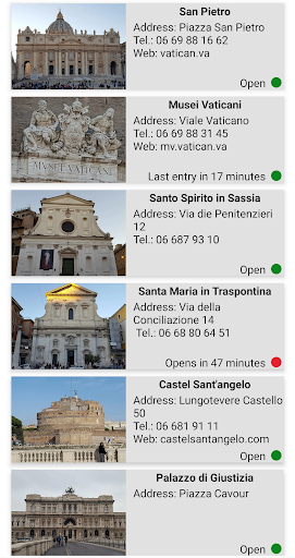 Android application Rome Travel Guide screenshort