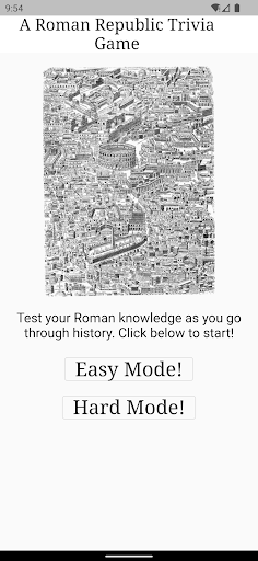 Android application A Roman Republic Trivia App screenshort