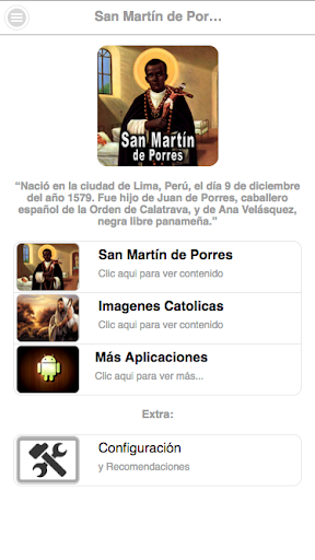 Android application San Martín de Porres screenshort
