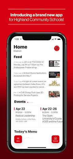 Android application Highland Community Schools screenshort