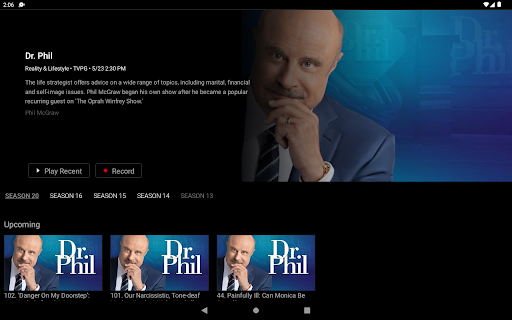 Screenshot of HTC TV MAX