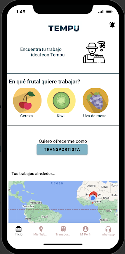 Android application Tempu screenshort