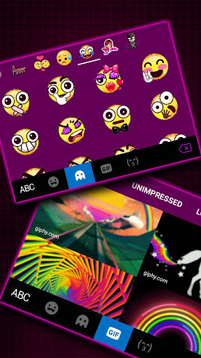 Neon Pink Heart Keyboard Theme Screen 3