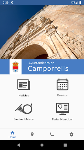 Android application Ayuntamiento de Camporrélls screenshort
