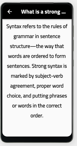 simple syntax Screen 2