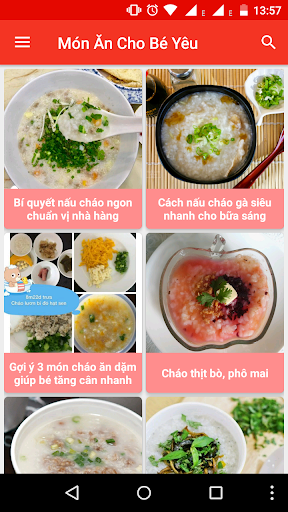 Công thức nấu ăn cho bé yêu Screen 2