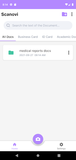 Android application Scanovi screenshort