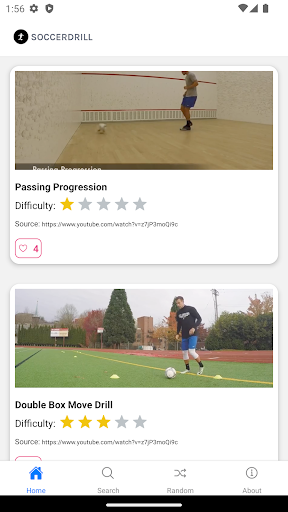 Android application SoccerDrill screenshort