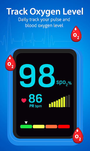 Android application Pulse Oximeter: Oxygen Tracker screenshort