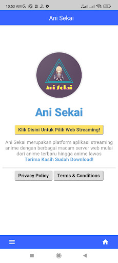 Android application Ani Sekai - Streaming Anime screenshort
