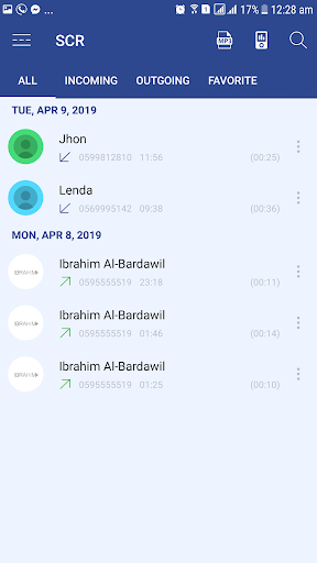 Android application Smart Call Recorder - SCR Pro screenshort