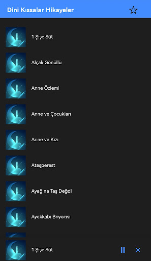 Android application Kıssa Dini Sesli Hikayeler screenshort