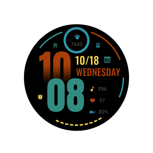 Flat Spruce Green For Wear OS logo