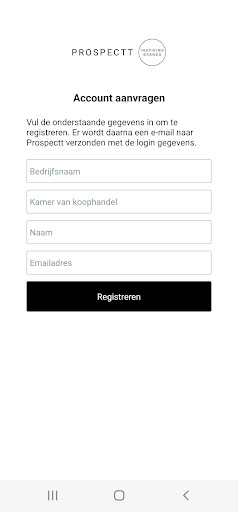 Prospectt Order app Screen 2