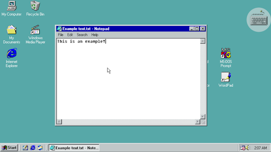 Win 98 Simulator Screenshot