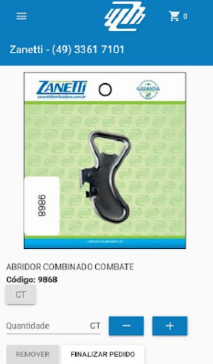 Android application Distribuidora Zanetti screenshort
