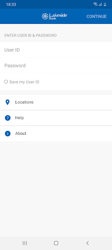 Android application Lakeside Bank Connect screenshort