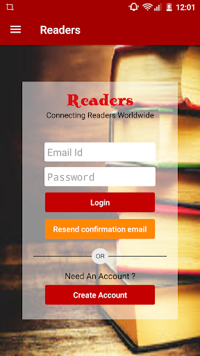 Android application Readers - Socialising the Read screenshort