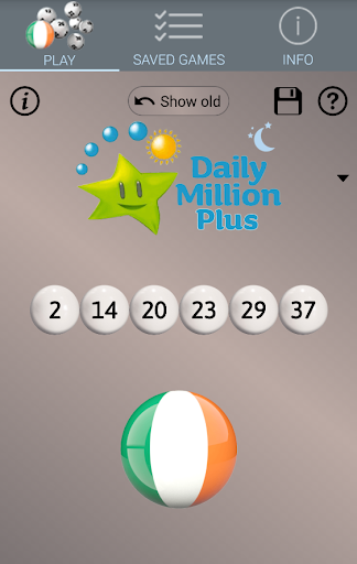 Irish Lotto: Algorithm Screen 2