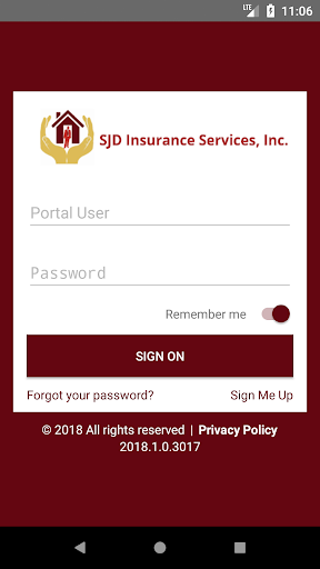 Android application SJD Insurance Services Online screenshort