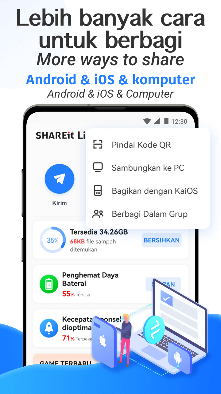 cara mengirim aplikasi dari Android ke iPhone