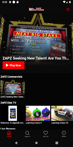 Android application ZAPZ Network screenshort