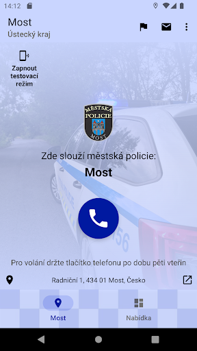 Android application Můj strážník screenshort
