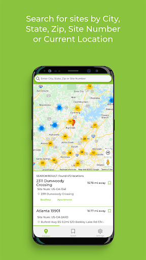 Android application Vertical Bridge Site Locator screenshort