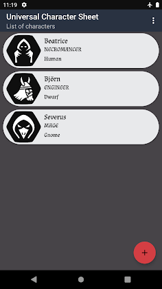 Universal Character Sheet - Screenshot 1