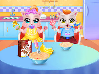Kitty Care Twin Baby Game