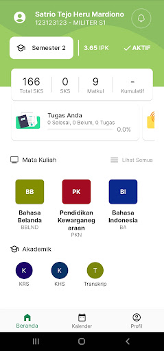 SIAKAD STHM Screen 2