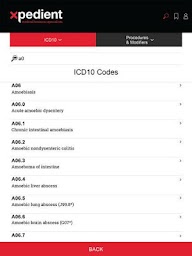 xpedient ICD10 code search