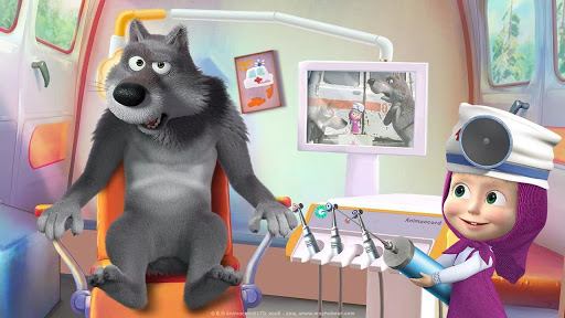Masha and the Bear: Free Dentist Games for Kids 1.3.6 screenshots 1