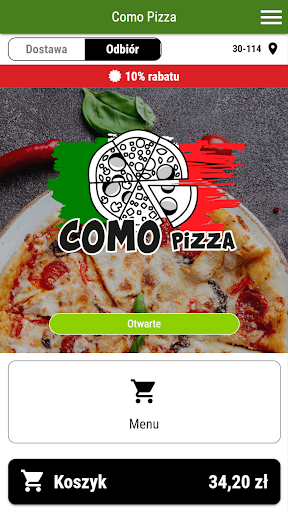 Android application Como Pizza screenshort