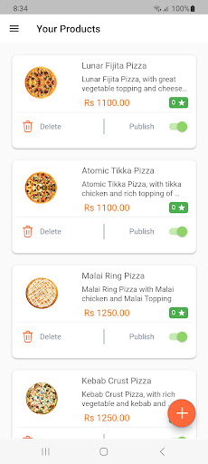 FastFoods Restaurant App Screen 3