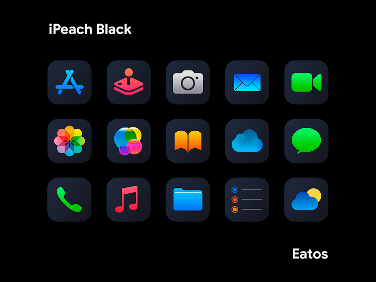 iPeach Black - Icon Pack - 1.7.0 - (Android)