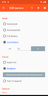 Battery Sound Notification Captura de pantalla