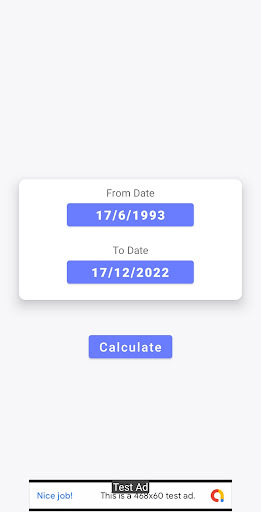 Android application Age Calculator screenshort
