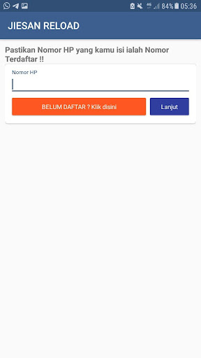 Android application Jiesan Reload screenshort
