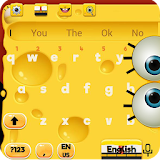 Yellow sponge keyboard Cartoon keyboard icon