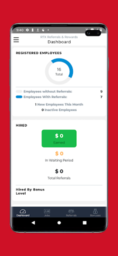 Android application RTX Referrals and Rewards screenshort