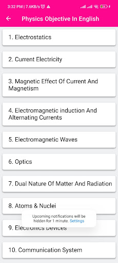 12th Objective All Subjects Screen 3
