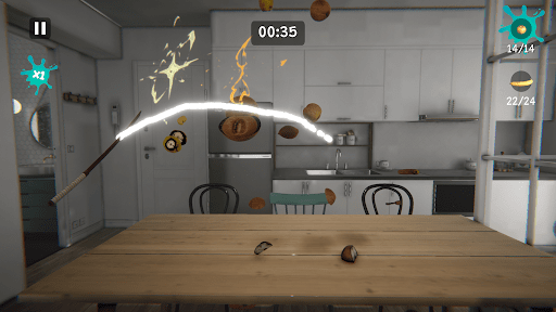 Android application Fruit Slash Ninja screenshort
