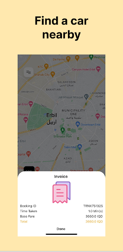 Android application Supr Taxi screenshort