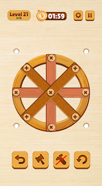 Wood Nuts Bolts: Screw Puzzle 1.5 APK + Mod (Unlimited money) untuk android