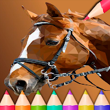 Coloring Horses Game Color icon
