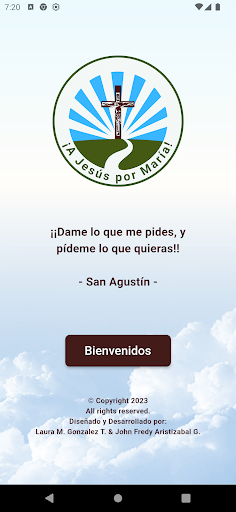 Android application A Jesús por María screenshort